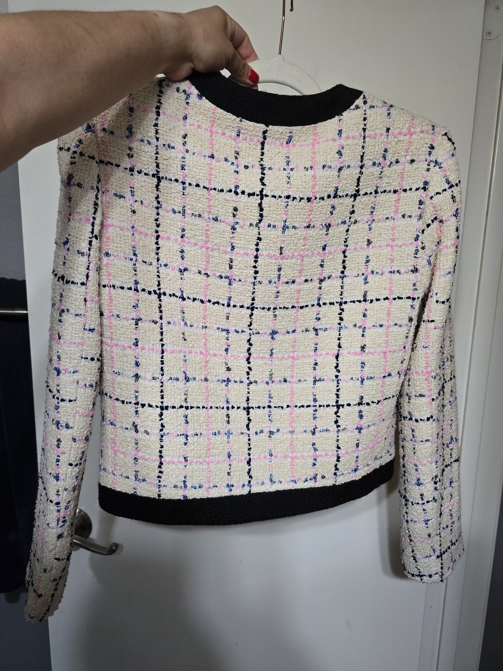 NWT English Factory Tweed Blazer Jacket With Gold Buttons - Picture 5 of 16